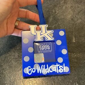 UK Kentucky Wildcats blue white Christmas ornament picture frame